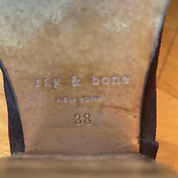 Rag & Bone Plum suede Booties with 3in heel size 8 - Picture 5 of 11